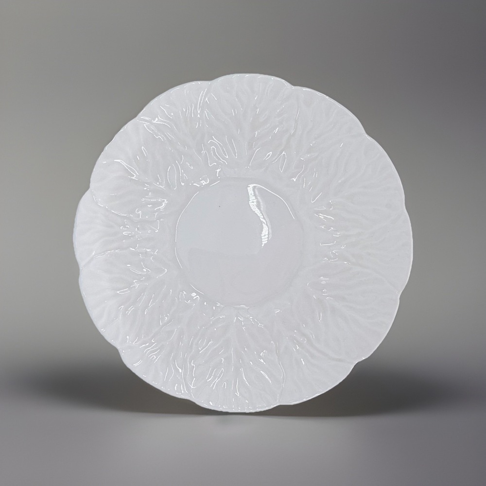 Coalport Countryware Cabbage Leaf White Scalloped Saucer Plate 6" England